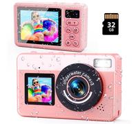 Cámara Digital, MaxMango Cámara Subacuática 10FT Cámara Digital a Prueba de Agua Zoom Digital 18X con Tarjeta de 32GB, Cámara de Fotos para niños Adolescentes Principiantes Adulto