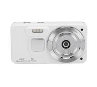 Cámara Digital Mejorada, Portátil 64MP 4K 18x Zoom Autofocus Anti Shake Selfie HD Video Vlogging Cámara Compacta de Viaje para Adolescentes, Niños y Niñas (White)