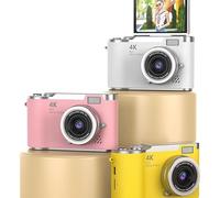 Cámara Digital para Fotografía, Cámara de Zoom Digital de 48MP 8X, con Pantalla de Volteo de 2.4 Pulgadas, Cámara de Viaje Compacta, para Principiantes