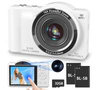 Cámara digital para fotografía: WiFi 4K 75MP cámaras de vlogging para YouTube, pantalla táctil, enfoque automático, cámara digital para adolescentes y adultos principiantes con zoom de 16X, tarjeta de