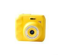 Cámara digital para niños, 1 unidad 1080P HD apunta y dispara con pantalla dual, ABS a prueba de golpes para mini videocámara para niños pequeños, regalos de cumpleaños, negro (amarillo)