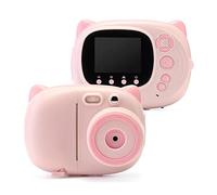 Cámara Digital para Niños Cámara De Impresión Instantánea para Niños, 15 Millones De Píxeles, IPS De 2,4 Pulgadas, Regalo De Cumpleaños para Niñas De 3 A 12 Años-Cerdo Rosa + 16G