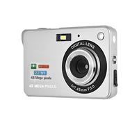 Cámara digital portátil de 48 MP 8X con pantalla LCD de 2.7 pulgadas, antivibración, detección facial, batería integrada, bolsa de transporte, correa de muñeca para niños y adolescentes