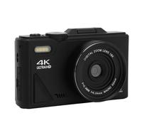 Cámara Digital Portátil de 64MP, Cámara 4K Vlogging para Youtube con Pantalla de 3 Pulgadas y Tarjeta TF de 32GB, Zoom Digital de 16X para Fotografía, Detección de Rostros, Lapso