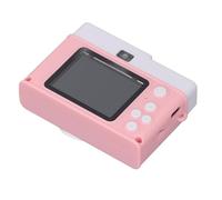 Cámara Digital Reproductor de MP3 Juegos Luz de Relleno 1080P 48MP HD Pantalla a Color Antivibración Cámara con Zoom 8X para Viajar (Pink)