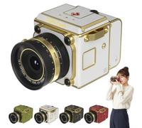 Cámara digital retro de doble lente 4K, mini cámara de vlogging portátil actualizada, mini cámaras CCD retro, cámaras CCD con zoom digital de 16X, grabación de video, compartición OTG, para