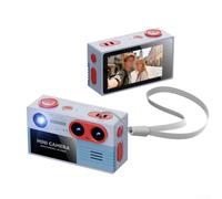 Cámara digital retro para estudiantes, grabación 4K HD de doble lente, pantalla LCD TFT de 2.4 pulgadas, grabadora de video de campus, pantalla LCD IPS de 2.4 pulgadas, cámara de viaje portátil (CCD19