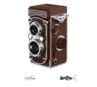 Cámara digital retro - Para mini cámara TLR vintage - Grabadora de video de campus - Cámara digital de vlogging de alta definición 1080P - Para principiantes, adultos, adolescentes y niños (marrón)