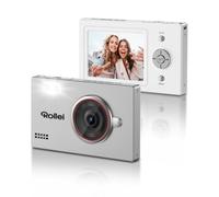 Cámara Digital Rollei Compactline Slim Silver 80MP 4K con Captura de Sonrisa Ultradelgada Camara Fotos Compacta Portátil para Adolescentes Principiantes, Camara-Fotos-Digital-Camera-Fotográfica
