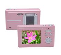 Cámara Digital, UHD 1080p 48MP 16x Zoom Anti Shake Point y Dispara una Cámara Pequeña con Pantalla de 2.4 Pulgadas, Cámara de Video de Viaje Compacta para Fotografía (Rosado)