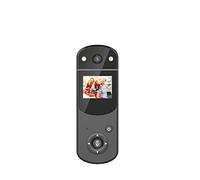 Cámara digital y video todo en uno, cámara de vídeo digital IPS HD 1080p, lente giratoria, grabación de audio y vídeo, reproducción de Mp3, cámara juvenil, adulto (Negro)