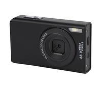Cámara Digital, Zoom 16X 68MP 4K Vlogging Cámara Pantalla de 2,4 Pulgadas Disparo Continuo para Fotografía (Black)