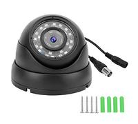 Cámara Domo CCTV 14LED, Sistema NTSC de vigilancia de cámara Ligera AHD de 1080p, con visiones de Gran Angular de 120 Grados, Audio de captación de Sonido, para autobús, Barco, automóvil(Negro)