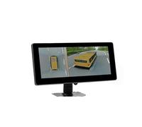 Cámara Dual para automóvil HD de 1080p, cámara para Tablero Delantera y Trasera Grabador del para Sistema 3D 1080P Coche de la cámara para Vista panorámica 360° con Pantalla táctil(Negro)
