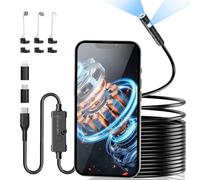 Camara Endoscopica 1920P HD de Doble Lente, Ennovor Endoscopio Camara de Inspeccion Tipo C con 8+1 Luces LED, IP67 Impermeable para Android e iOS Smartphone, iPad (16.4 FT/5M)