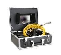Cámara endoscópica, 7 "Monitoreo de la cámara video inspección tubería alcantarillado, IP68 HD 1000TVL Drene el sistema endoscopio industrial con 1 2pcs LED(10m)