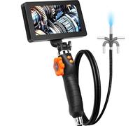 Cámara endoscópica articulada con luz. Endoscopio articulado bidireccional for inspección Lente diminuta de 6,4 mm. Pantalla 5" 1080P