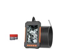 Cámara endoscópica, Cámara de inspección 3.9mm 108 0p HD 4. pulgada LCD Pantalla IP67 serpiente impermeable con 6 LED Luces for la tubería drenaje alcantarillado(5m,3.9mm with TF card)