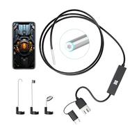 Cámara endoscópica con luz, 1080p HD, cámara endoscópica para teléfono móvil, resistente al agua, IP67, cámara de inspección con 6 LED para tablet Android, (1 metro suave)