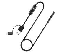 Cámara endoscópica con luz, cámara de drenaje impermeable IP67, cable de 11.4 pies, endoscopio industrial portátil ajustable para inspección de fontanería