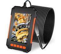 Cámara endoscópica con luz, cámara de inspección HD 1080P con pantalla LCD de 4,3 pulgadas y 8 LED ajustables, cámara endoscópica industrial