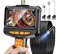 Cámara endoscópica con luz, cámara endoscópica de 4,3 pulgadas, teléfono móvil, cámara de tubo HD 1080P con 8 luces LED ajustables, IP67 Cámara de inspección semirrígida impermeable, cámara de canal