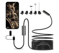 Cámara endoscópica con luz, cámara endoscópica LYCXAMES 1920P HD, cámara endoscópica para teléfono móvil con 8 luces LED, IP67 tipo C, cámara de inspección para iPhone, iPad, OTG dispositivos Android