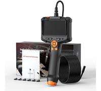 Cámara endoscópica con luz de 15 m/50 pies, cámara endoscópica Qimic para teléfono móvil de 8 mm IP67, cámara de inspección IP67, cámara de tubo HD de 4,3 pulgadas con 8 LED, cámara de canal