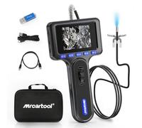 Cámara endoscópica con luz, endoscopio de 6,25 mm, cámara de inspección de 2,8" con pantalla IPS, cámara endoscópica de cabeza móvil, cámara de tubo flexible IP67 resistente al agua con cable