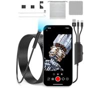 Cámara Endoscópica HD 1080P Camara Endoscopica 5m Camara Endoscopica para Movil con 8 Luces LED IP67 Impermeable para iOS, teléfono Android con OTG