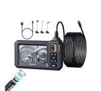 Cámara endoscópica HD 1920P - Pantalla IPS de 4.3 pulgadas, 8 LED, herramienta de inspección de fontanería de alcantarillado, cable semirrígido impermeable IP67, boroscopio de drenaje de tuberías