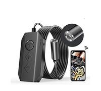 Cámara endoscópica industrial mejorada de 5.0 MP HD WiFi Boroscopio semirrígido cámara de inspección de serpiente con enfoque automático 6X Zoom HD Snake Cámara inspección de tuberías (longitud del