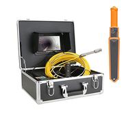 Cámara endoscópica, Monitor de 7" DVR Cámara video inspección tubería alcantarillado con contador metros 51 2Hz Localizador tuberías 2 2mm IP68 HD 1000TVL 1 2pcs Luces(10m)
