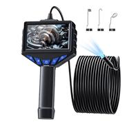 Cámara endoscópica, pantalla IPS flexible ajustable, herramienta impermeable con 8 luces LED, cámara de inspección de serpiente, para mecánicos automotrices, tuberías, drenaje, motor, HVAC, válvula de