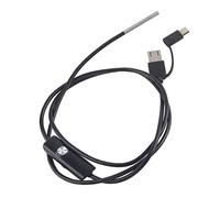 Cámara endoscópica USB, cámara de inspección para teléfono móvil, 6 luces LED ajustables, impermeable, cámara boroscopio de serpiente con tipo C, micro USB (1 m)