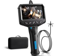 Cámara endoscopio industrial direccional de 210°, lente de 8 mm, pantalla IPS impermeable de 4.3 pulgadas, boscopio de inspección con 6 LED para motor de coche (R406-S-6.2-L1)