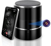 Cámara espía oculta, bocina Bluetooth WiFi, cámara de niñera inalámbrica HD 1080P con lente giratoria de 180° y aplicación en vivo, vista remota, notificación de detección de movimiento, cámara de