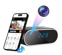 Cámara Espía Oculta WiFi 5G/2,4G, Camaras Espias Camuflada Inalambricas Despertador, 1080P HD Reloj con Camara Oculta, 120° Angular con Visión Nocturna Detección de Movimiento Vigilancia Interior