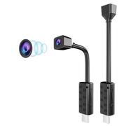 Cámara espía oculta WiFi de ángulo ajustable 4K, USB Plug and Play, visión nocturna, detección de movimiento, visualización multidispositivo, mini cámara espía, soporta tarjeta de memoria de 128 GB