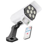 Cámara exterior falsa + lámpara solar con sensor de movimiento PIR