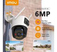 Cámara Exterior IMOU Cruiser Dual 4G 6MP con Visión Nocturna a Todo Color, Seguridad para el Hogar, Detección de Vehículos con IA, Cámara de Vigilancia PT