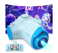 Cámara Fotos Infantil, 3 en 1 Proyector Cámara para Niños 48MP 1080P Cámara de Fotos Niños con Trípode Tarjeta de 32 GB Batería de 2500 mAh, Regalo para 3 4 5 6 8 7 9 10 11 12 Años Niños y Niñas, Azul