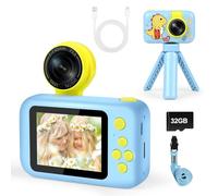 Camara Fotos Infantil, Camara de Fotos para Niños con Pantalla de 2,4”,Lente de180°Flip, 1080P HD Anti-Drop Camera Children with 32GB SD Card Birthday Gift for 3-12 Years Boys and Girls