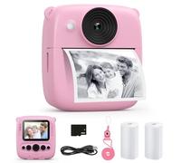 Cámara Fotos Infantil Instantánea, Video HD 1080P, Tarjeta 32GB, Rosa