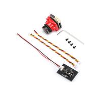 Cámara FPV 1800TVL, Lente Mejorada de 2.1mm con Filtro, Soporte de 19mm A 21mm, Cámara de Dron de Carreras HD Ajustable Roja