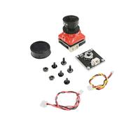 Cámara FPV de 1/3 CMOS 1500TVL con Lente de 2.1 mm, 5V-30V PAL/NTSC con OSD Ajustable Internamente para Dron de Carreras FPV RC, Naranja