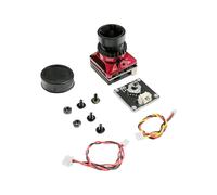 Cámara FPV de 1/3 CMOS 1500TVL, Lente de 2,1 mm, 5V-30V PAL/NTSC con OSD Ajustable Internamente para Dron de Carreras FPV RC, Rojo