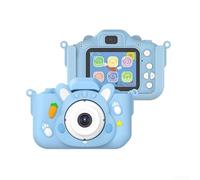 Cámara HD 1080P para niños con lentes duales de 20 MP, 5 juegos de rompecabezas, reproductor de MP3, temporizador automático, grabación de video, zoom de 8x, memoria integrada de 32 GB y funda