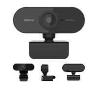 Cámara HD 720P - Micrófono de video de cámara web de escritorio, Plug Play, para teléfono, computadora, tienda virtual, clases, reuniones, grabación, sonido claro, base giratoria de 360 grados, fácil