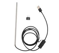 Cámara HD de Borescope Industrial 720p, IP67, 3 en 1 USB Tipo C Endoscopio micro USB con 6 LED, cable de 1,5 m de largo para la inspección de tabletas de teléfono (5.0MM)